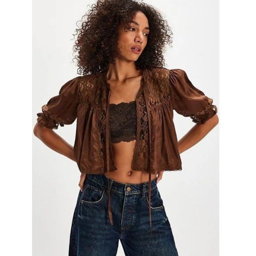 NWT Free People Lenna Set in Chocolate Gelato Sz S NWT - Picture 3 of 9